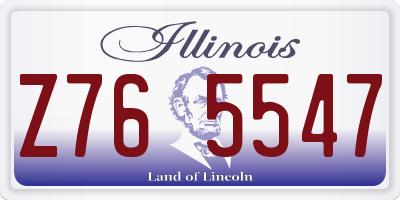 IL license plate Z765547