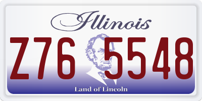 IL license plate Z765548