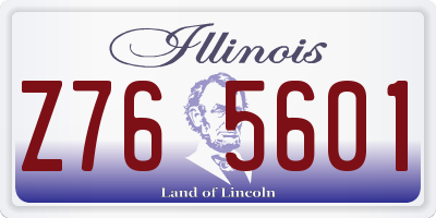 IL license plate Z765601