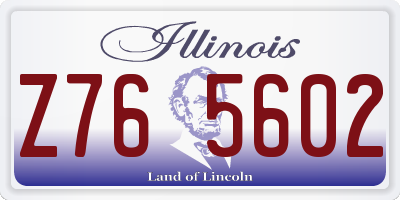 IL license plate Z765602