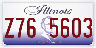 IL license plate Z765603