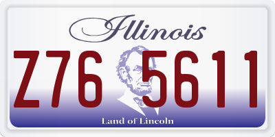 IL license plate Z765611