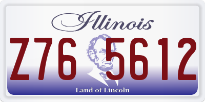 IL license plate Z765612