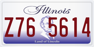 IL license plate Z765614