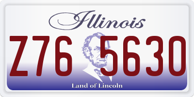 IL license plate Z765630