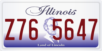 IL license plate Z765647