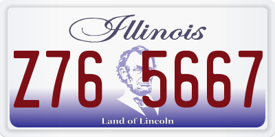 IL license plate Z765667