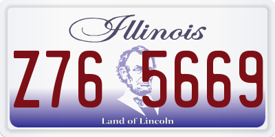 IL license plate Z765669