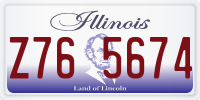 IL license plate Z765674