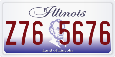 IL license plate Z765676