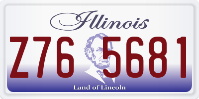 IL license plate Z765681