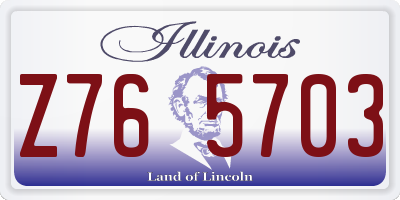 IL license plate Z765703