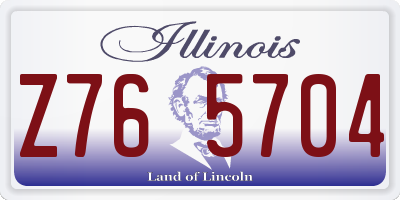 IL license plate Z765704