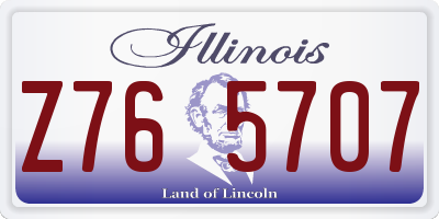 IL license plate Z765707