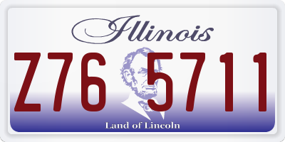 IL license plate Z765711