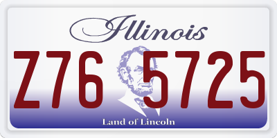 IL license plate Z765725