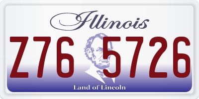 IL license plate Z765726