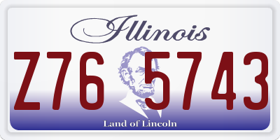 IL license plate Z765743