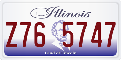 IL license plate Z765747