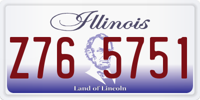 IL license plate Z765751