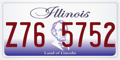 IL license plate Z765752