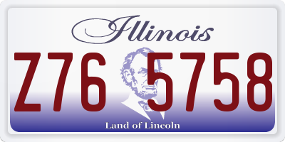 IL license plate Z765758