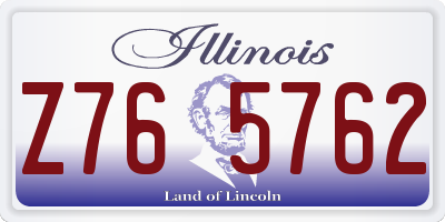 IL license plate Z765762