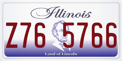IL license plate Z765766