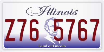 IL license plate Z765767
