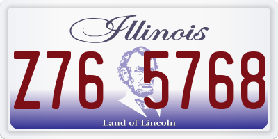 IL license plate Z765768