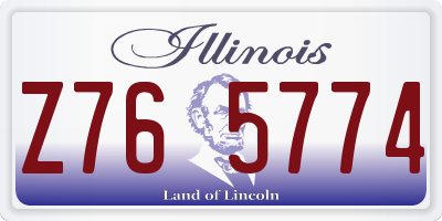 IL license plate Z765774