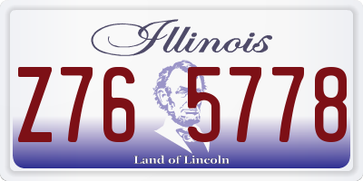IL license plate Z765778