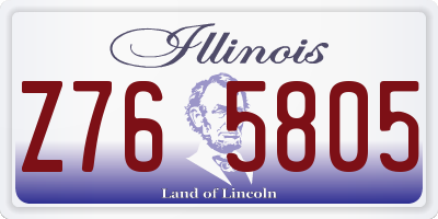 IL license plate Z765805