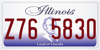 IL license plate Z765830