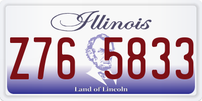 IL license plate Z765833