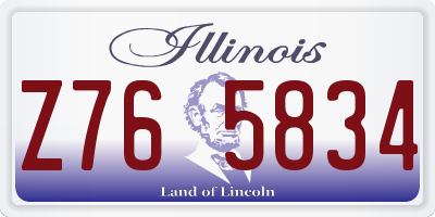 IL license plate Z765834