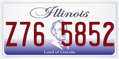 IL license plate Z765852