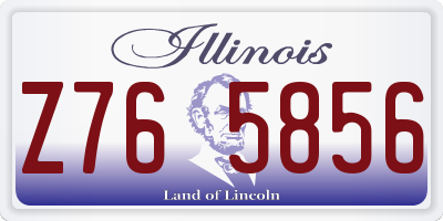 IL license plate Z765856