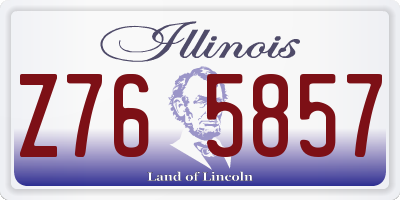 IL license plate Z765857