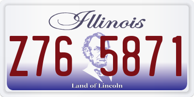 IL license plate Z765871