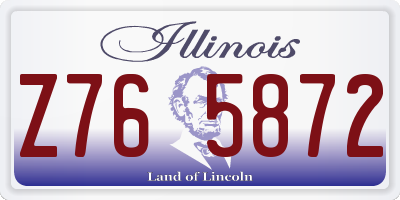 IL license plate Z765872