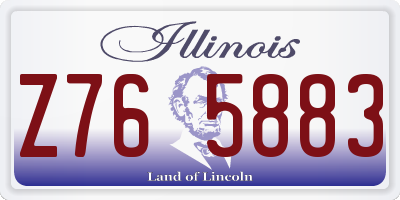 IL license plate Z765883