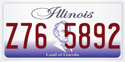 IL license plate Z765892