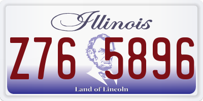 IL license plate Z765896