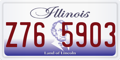 IL license plate Z765903