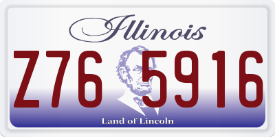 IL license plate Z765916