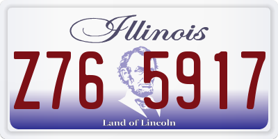IL license plate Z765917
