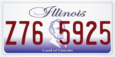 IL license plate Z765925