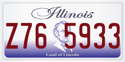 IL license plate Z765933