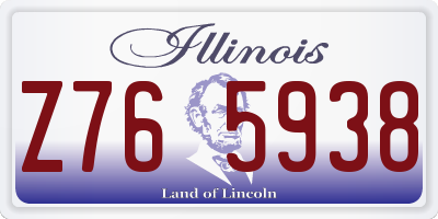 IL license plate Z765938